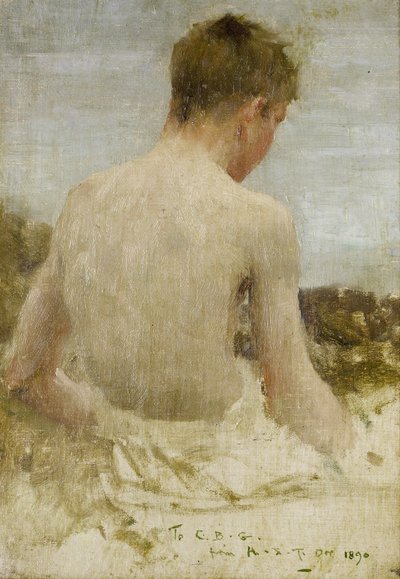 少年水浴びの裏 作： Henry Scott Tuke